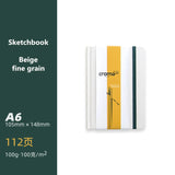 Art Students Thick Hand-drawn Sketchbook Mini Portable Watercolor Book A5 Oil Sketching Paper Hard Cover Outdoor Sketching