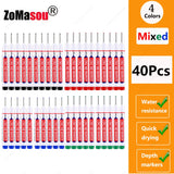 1-100Pcs 2cm Waterproof Long Head Markers Deep Hole Marker Pen for Metal Carpenter Red/Black/Blue/Green Ink Woodworking Tools