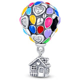 2025 Hot Sale Charms Bead 925 Sterling Silver Pink Butterfly Luminous Firefly Dangle Fit Bangle Bracelet Necklace DIY Jewelry