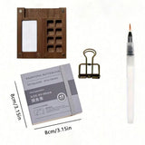AOOKMIYA Travel Paint Palette Pocket Artist Watercolor Set Mini Watercolor Palette Set Wooden Grid Paint Box for Artists and Students  AOOKMIYA.COM