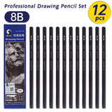 AOOKMIYA 12pcs Marie's Professional Pencil Set for Draw Sketch Layering & Shading ,Art Graphite Supplies for Adults Beginners & Artists