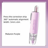 Mist Transparent Coating Tape Macaron Color Scheme Pushing and Rotating Replaceable Core Large Capacity 6m Student Supplies