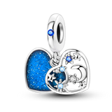 2025 Hot Sale Charms Bead 925 Sterling Silver Pink Butterfly Luminous Firefly Dangle Fit Bangle Bracelet Necklace DIY Jewelry