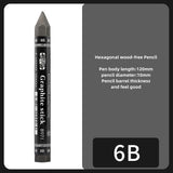 Hexagonal Graphite Pencil HB2B4B6B Sketching Sketching Drawing Full Lead Stick Art Student Exam Drawing Wood-free Pencil