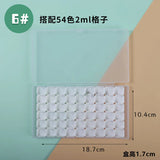 AOOKMIYA Empty Watercolor Paint Packaging Box 0.5/1/2ML Watercolor Grid Plastic Box Paint Tray Storage Box Painting Art Supplies
