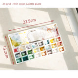 Ceramic Watercolor Palette Campus Oil Painting Chinese Paints White Porcelain Shell Palette Artists Color Mixing Palette
