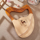 AOOKMIYA Lyre Harp Mahogany Portable Harps Professional Stringed Instruments Miniature Harpa Musical Instrument Beginners Children Gift AOOKMIYA.COM