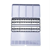 Art Metal Watercolor Tin with Fold-Out Palette, Large Watercolor Tray Palette with 52 Empty Watercolor Half pan for Artist