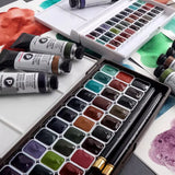 AOOKMIYA Daniel Smith Mineral/Layered Watercolor Paint 36 Colors Set Solid Acuarela Portable Palette 0.5ml/1ml  Beginner Art Supplie  AOOKMIYA.COM