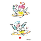 AOOKMIYA Small Waterproof Temporary Tattoo Sticker Colorful Leaf Flower Elephant Dolphin  Art Wrist Neck Women Kids Fake Mini Tatoo