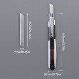 AOOKMIYA 1pc/3/5pcs Stainless Steel Retractable Utility Knife 9mm,for Unboxing,Cutting Paper ,Handicraft Carving for Crafters,Artist