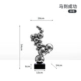 Ma to Success Decorations Home Decor Stainless Steel Art Sculpture,Living Room Decoration,Entrance,TV Cabinet,Desktop Ornament