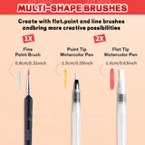 AOOKMIYA 84pcs Watercolor Paint Set with 60 Colors Intense Sparkle Pearlescent Solid High Pigment,Water Color Kit for Painting,Writing