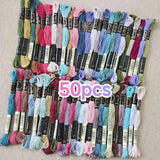 AOOKMIYA 100% Cotton High Quality Cross stitch Floss Embroidery thread  Cross Stitch Embroidery Hand Knitting Sewing Weaving 8m 447 color