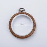 AOOKMIYA Imitated Wood Round,Oval Different Size Decorative Cross Stitch Hoop Ring Frame Embroidery Frame Circle Hanging Arts Ornament