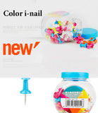 Deli 0054 Colorful Metal Push Pin Plastic Tacks Making ThumbTacks Cork Board Tachuelas Home Office Meeting