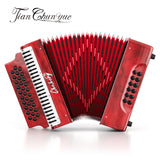 AOOKMIYA Diatonic Accordion 31 Key 12 Bass Accordion with Double Strap Musical Instrument for Beginners and Adults AOOKMIYA.COM