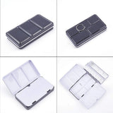 AOOKMIYA Empty Watercolor Palette with Lid, 7+3 Pans Fold-Out Palette,  Metal Tin Box for Watercolor Acrylic Oil DIY Travel Art Supplies  AOOKMIYA.COM