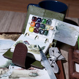 A9 First Layer Cowhide Notepad Three-ring Mini Loose-leaf Handbook Notebook  Craft Supplies  Vintage Stationery School Supplies