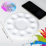 AOOKMIYA 1pc White Round Plastic Paint Tray Easy-Clean Sturdy Palettes for School Projects Art Classes Craft DIY Art Painting Palettes  AOOKMIYA.COM