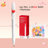 Cute NUSIGN Gel Pens Anti-Fatigue Grip Prevents Stains Black Ink ECO Letter Spelling DIY Pen Students Back to School Stationery