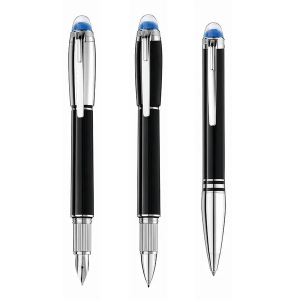 High Quality MB Blue Planet Crystal Ballpoint Rolelrball Pen Metal Resin Writing Stationery Collection Pen School Supplies