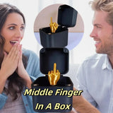 AOOKMIYA ART+ Creative Gifts Middle Finger In A Box Creative Funny Decorative Crafts 3D Printing Middle Finger Christmas Gift Box Family Game Gift