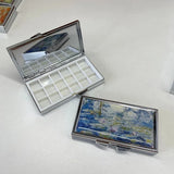AOOKMIYA 16/18 Grid Watercolor Palette Mini Paint Packaging Tin Box Student Portable Watercolor Box Aquarel Painting Art Supplies