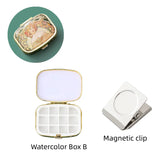AOOKMIYA Empty 12 Color Watercolor Paint Box Portable Palette Iron Box Magnetic Clip Combination Travel Painting Art Supplies