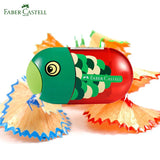 1Pc Faber Castell Double Hole Pencil Sharpener with Eraser Ladybug / Fish / Eagle Cute Stationery Back To School