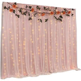 3X6M Wedding Background Decoration Veil White Bilayer Yarn Curtain With Artificial Flower For Birthday Valentine's Day Party DIY