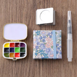 AOOKMIYA Portable 12-color Schmincke Watercolor Paint Box Set Watercolor Subpackage Student Sketching Travel Painting Art Supplies