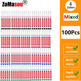 1-100Pcs 2cm Waterproof Long Head Markers Deep Hole Marker Pen for Metal Carpenter Red/Black/Blue/Green Ink Woodworking Tools