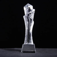 AOOKMIYA Customized Transparent Crystal Trophy, Five-Star, Creative Awards Ceremony, Competition Event, Craft Gift, Home Decorations, 1Pc