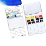 AOOKMIYA Russian White Nights Professional Watercolor Set 12 Full Pans of Extra Fine Artist-Grade Pigments Portable Durable Plastic Box  AOOKMIYA.COM