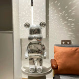 AOOKMIYA 80cm Flash Bear Figurine Giant Disco Mirror Bear Statue Large Interior Sculpture Luxury Livingroom Decoration Home Ornament