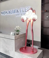 AOOKMIYA ART+ Creative Gifts Creative humanoid sculpture floor lamp ball designer exhibition hall living room lobby large figure FRP ornaments