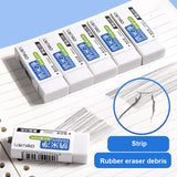 Deli 6pcs Eraser Set Pencil Rubber Soft for Kids Writing Art Drawing Sketches Exam White Erasers Correction Stationery