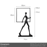 Hotel Lobby Large Figure Floor Ornaments Sales Office Model Room Window Abstract Art Soft Decoration Sculpture