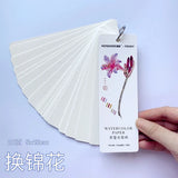 AOOKMIYA POTENTATE Card Watercolor Paper 300g Cotton Pulp Fine Lines Portable Ticket Stub Bookmark Painting Paper Travel Art Supplies