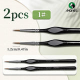 AOOKMIYA Marie's 2pcs Fine Micro Paint Brush,11 Sizes Detail Paintbrushes for Number Painting,Acrylic,Craft,Mini Figure,Rock for Artists