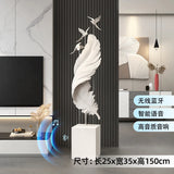 AOOKMIYA ART+ Creative Gifts Home Decor Creative 150CM Flocking Feather Statues Floor Decor Nordic Living Room Large Sculpture Bluetooth Speaker Art Ornament