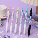 Sanrio 24pcs Gel Pen 0.5mm Carbon Black Laser Blind Box St Head Quick Drying Pressing School Supplies Writing Stationery