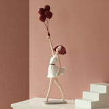AOOKMIYA ART+ Creative Gifts Luxury Creative Balloon Girl Decoration for Home Figure Sculpture Statue Living Room Bedroom Desk Ornaments Craft Christmas Gift