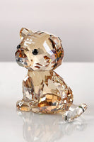 AOOKMIYA Handmade Crystal Dog Figurine Miniature Glass Animal Craft Home Decor Ornament Trinket Gift for Children