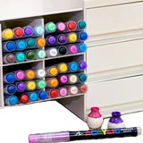 16 Colors Direct-liquid Acrylic Marker Pen Waterproof Pen Soft Brush Nib for Glass Stone Metal Glass Art Supplies Stationery