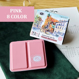 AOOKMIYA ROMAN SZMAL ARTISTS MINI Metal Box 8 Half Pans Color Portable Solid Watercolor Painting Drawing Supplies Sketchers Aquarelle  AOOKMIYA.COM