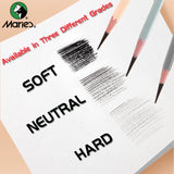 AOOKMIYA 6/12pcs Marie's Sketch Charcoal Pencils,Soft/Medium/Hard Lead with Colored Wooden Barrel for Drawing,Sketching,Shading & Blendin