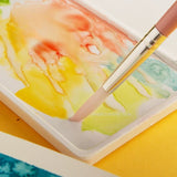 AOOKMIYA Mairtini Light Series Watercolor Brush Pink 6pcs Set Nylon Hair Flat/round Head Hook Pen Gouache Painting Brush Art Supplies