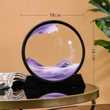 AOOKMIYA 3D Hourglass Quicksand Moving Sand Art Picture Round Glass Deep Sea Sandscape Craft Flowing Painting Office Home Decor Gift